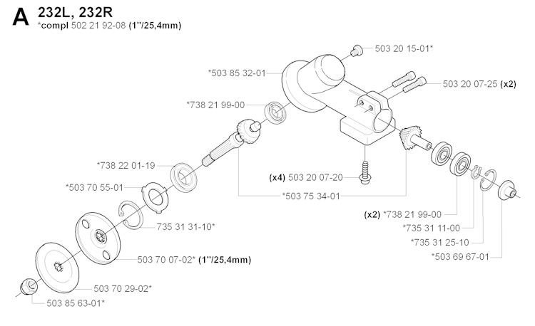 Husqvarna Rasentrimmer 232 L, 20070100001-Current