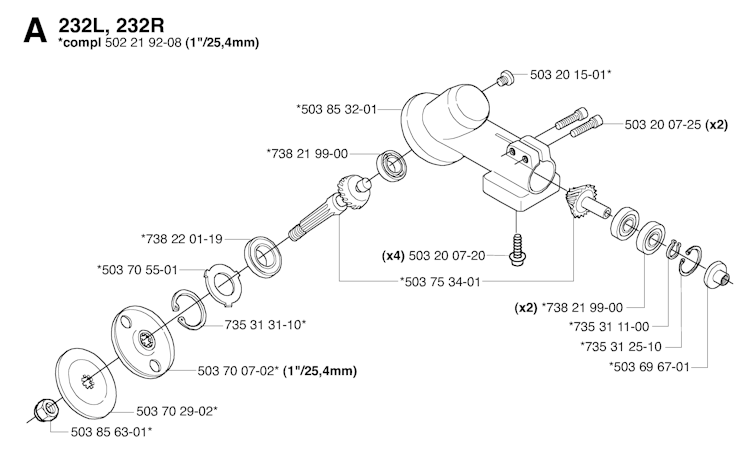 Husqvarna Motorsensen/Freischneider 20061400001 232R