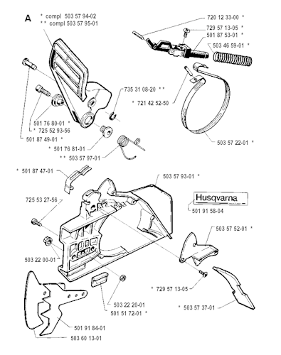 Husqvarna Kettensägen 281, 19900100001-19911400000 Bild