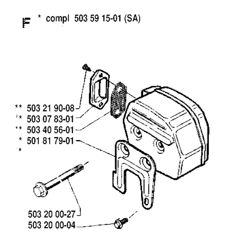 Husqvarna Kettensägen 288, 19911400001-19933600000