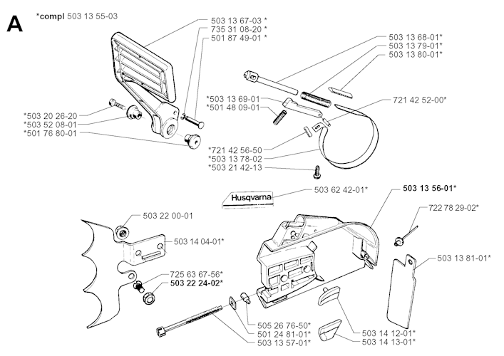 Husqvarna Kettensägen 3120, 20000600001-20013500000