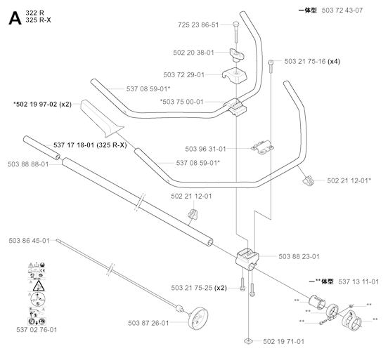 Husqvarna Motorsensen/Freischneider 325 RX, 20010500001-20020100000