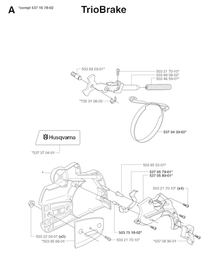 Husqvarna Kettensägen 345 E TRIOBRAKE, 20070900001-20083600000 Bild