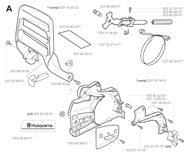 Husqvarna Kettensägen 357 XP EPA, 20014000001-20041800000 Bild