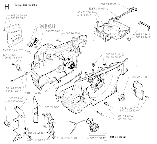 Husqvarna Kettensägen 371 XP EPA, 19974900001-19991800000