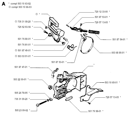 Husqvarna Kettensägen 45, 19952300001-19981800000