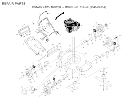 Husqvarna Rasenmäher gelegentliche Nutzung 510 MDH, 954140053A, 1999-03