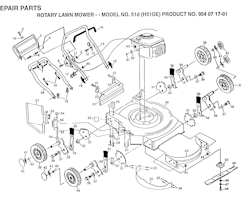 Husqvarna Rasenmäher gelegentliche Nutzung 51 D H51DE, 954071701, 1995