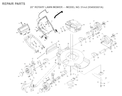 Husqvarna Rasenmäher gelegentliche Nutzung 51 MD, 954065801A, 1994-07