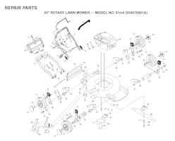 Husqvarna Rasenmäher gelegentliche Nutzung 51 MD, 954076801A, 1995-08