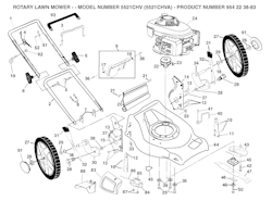 Husqvarna Rasenmäher gelegentliche Nutzung 954223883 5521CHV (Not for sale in California)