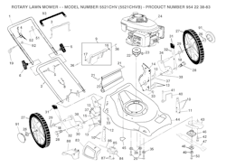 Husqvarna Rasenmäher gelegentliche Nutzung 954223883 5521CHV (Not for sale in California)