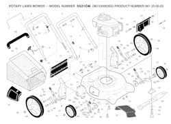 Husqvarna Rasenmäher gelegentliche Nutzung 96133000303 5521CM (Not for Sale in California)