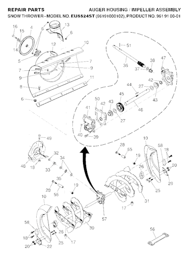 Husqvarna Schneefräsen/Fräsen 96191000102 5524ST