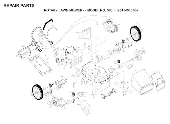 Husqvarna Rasenmäher gelegentliche Nutzung 560 HT, 954140057B, 1998-09