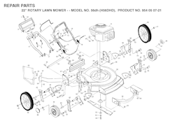 Husqvarna Rasenmäher gelegentliche Nutzung 56 DH, H56DHD, 954050721, 1993-01