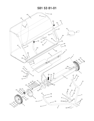 Husqvarna Zubehör für Aufsitzmäher 581538101 Rasenkehrmaschine