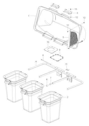 Husqvarna Zubehör für Aufsitzmäher 582559701 Grasfangbox