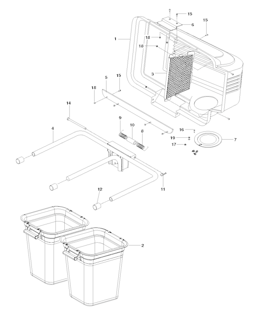 Husqvarna Zubeh r f r Aufsitzm her 587960401 Grasfangbox