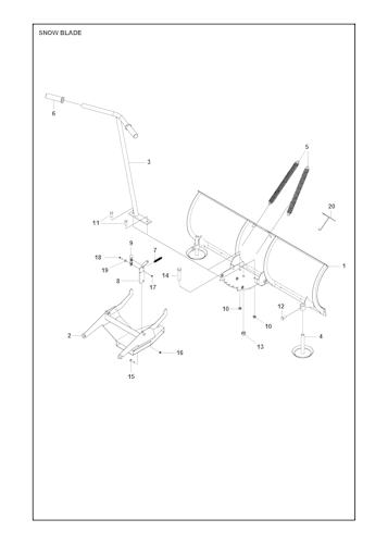 Husqvarna Zubehör für Aufsitzmäher 593025001 Schneeräumschild zur Frontmontage