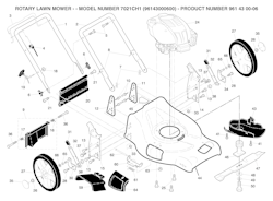 Husqvarna Rasenmäher gelegentliche Nutzung 7021 CH1, 96143000600, 2004-10