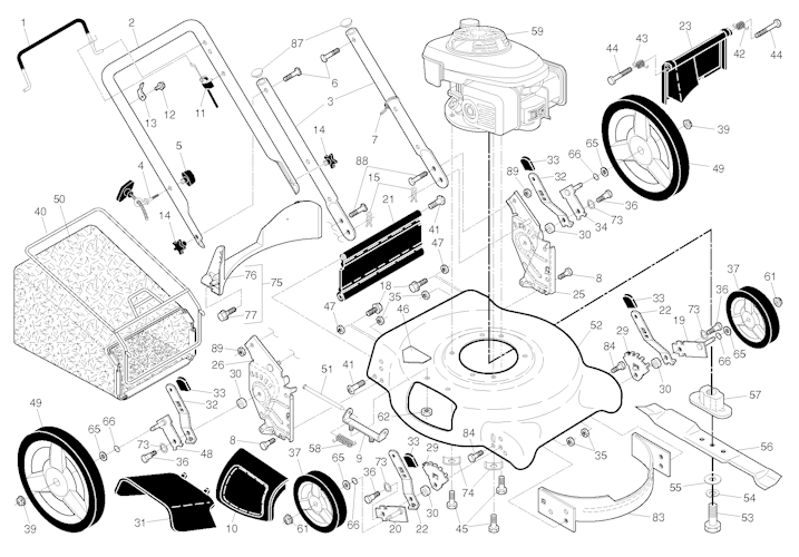 Husqvarna Rasenmäher gelegentliche Nutzung 96133001902 7021P