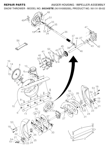 Husqvarna Schneefräsen/Fräsen 8024 STE, 96191000200, 961910002, 2005-10 Bild