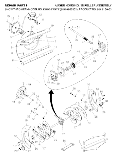 Husqvarna Schneefräsen/Fräsen EU9027STE, 96191000302, 2007-01