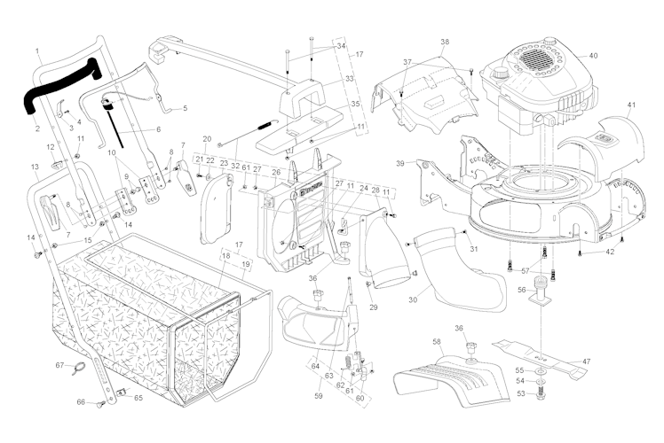 Husqvarna Rasenmäher gelegentliche Nutzung 96131002103 R 145
