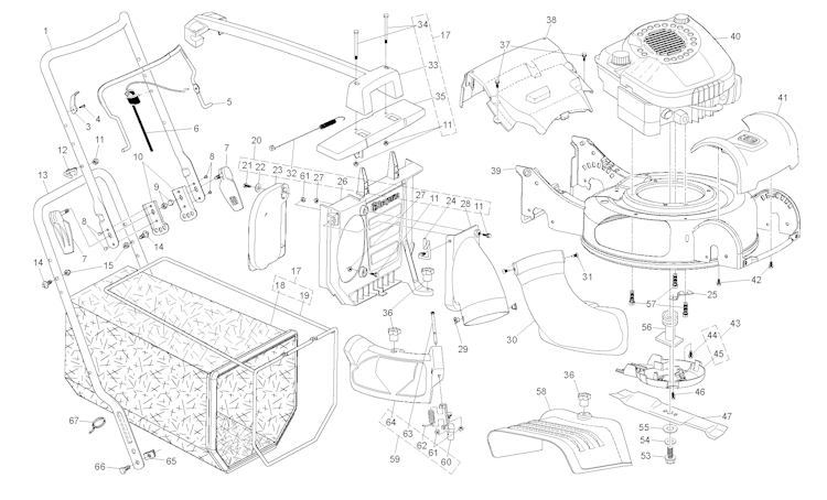 Husqvarna Rasenmäher gelegentliche Nutzung 96141013103 R 145SV