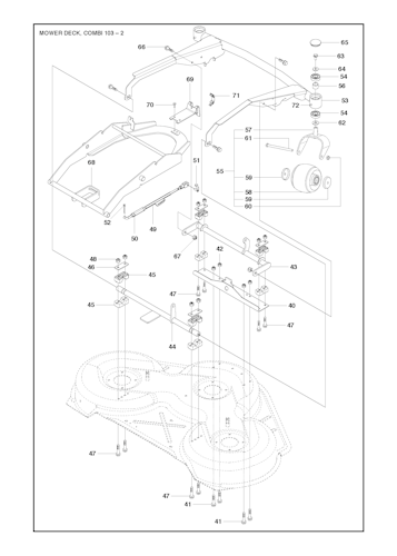 Husqvarna Rider 967272501 Mähdeck Combi 103