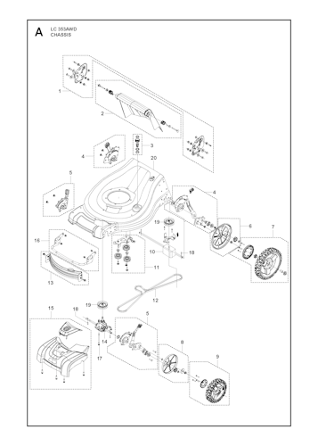 Husqvarna Rasenmäher gelegentliche Nutzung 970450101 LC 353AWD