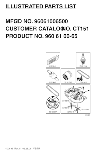 Husqvarna Gartentraktoren 96061006500 CT151 Bild