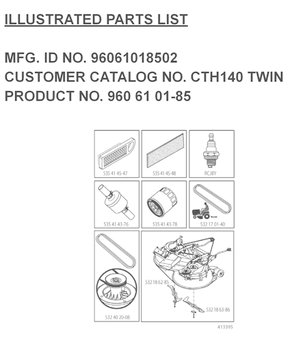 Husqvarna Gartentraktoren CTH140 TWIN, 96061018502, 2007-05