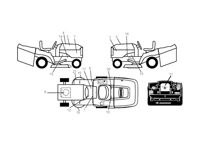 Husqvarna Gartentraktoren 96061018902 CTH191