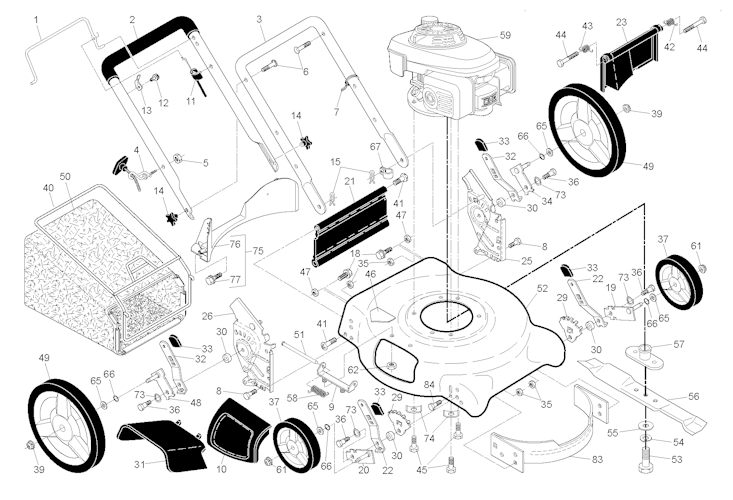 Husqvarna Rasenmäher gelegentliche Nutzung 7021 KP, 96133001700, 2011-12