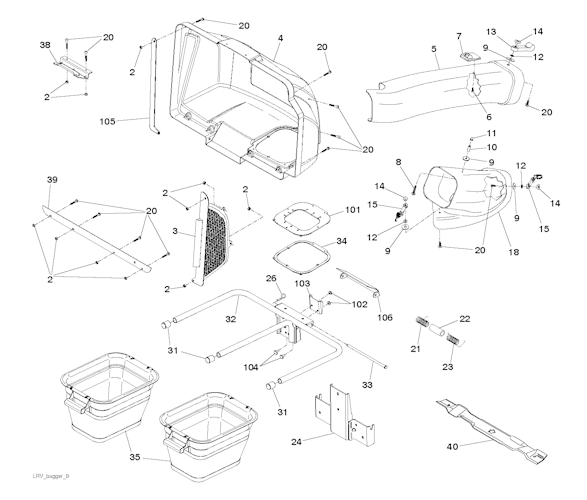 Husqvarna Zubehör für Aufsitzmäher G30LRV, 96071004300, 2019-05