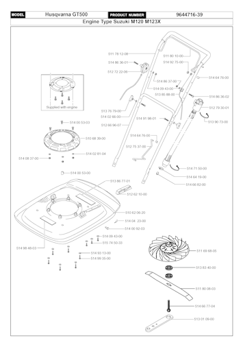 Husqvarna Rasenmäher gelegentliche Nutzung GT500, 964471639, 1999-02 Bild