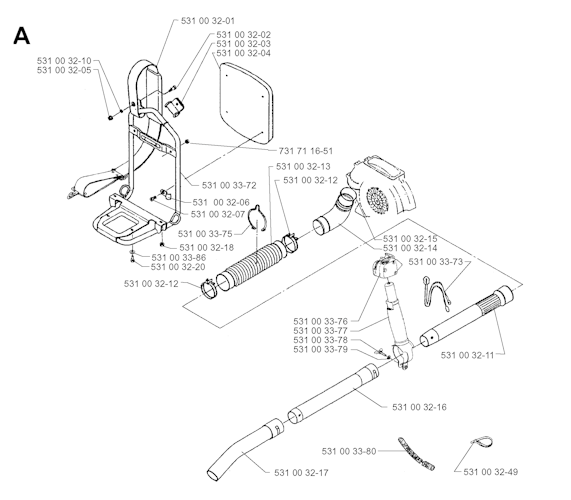 Husqvarna Blasgeräte 140 B, 19960900001-19974000000