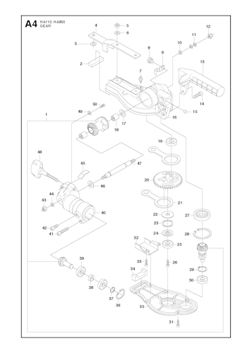 Husqvarna Zubehör und Werkzeuge 537196606 Heckenscherenvorsatz HA850