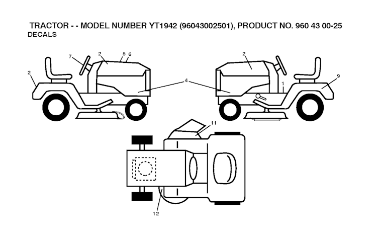 Husqvarna Gartentraktoren YT1942, 96043002501, 2008-04