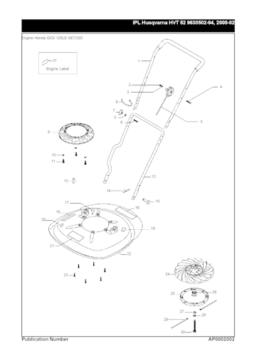 Husqvarna Rasenmäher kommerzielle Nutzung 963850294 HVT52 HOVERING TRIMMER