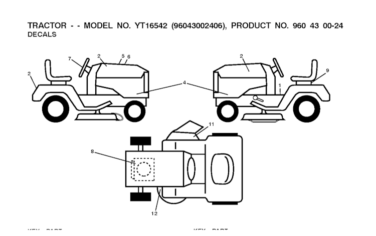 Husqvarna Gartentraktoren YT16542, 96043002406, 2009-04