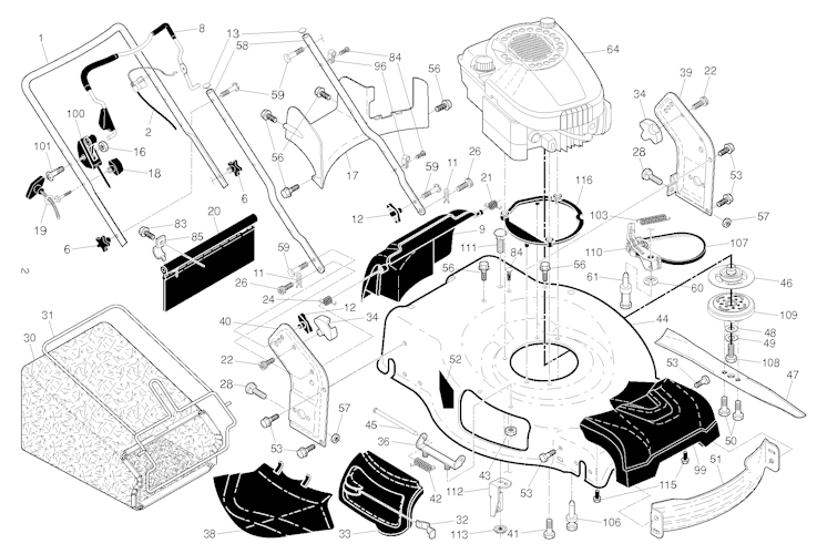 Husqvarna Rasenmäher gelegentliche Nutzung 96143010400 HU725AWD BBC