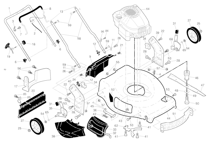 Husqvarna Rasenmäher gelegentliche Nutzung 96145001201 HU725F