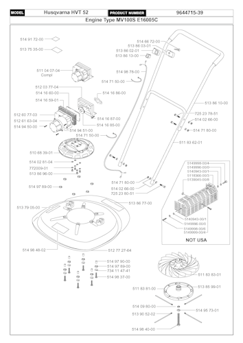 Husqvarna Rasenmäher gelegentliche Nutzung HVT 52, 964471539,1999-02 Bild