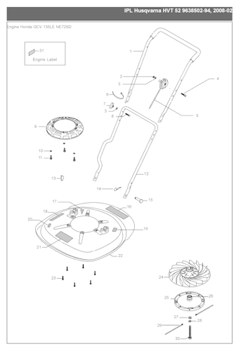 Husqvarna Rasenmäher gelegentliche Nutzung 963850294 HVT52 HOVERING TRIMMER Bild