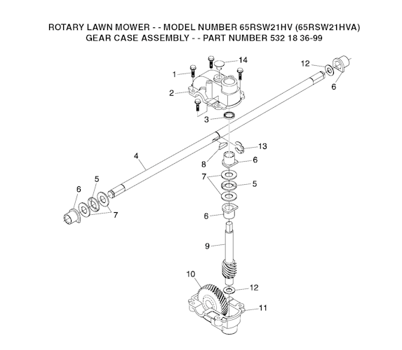 Husqvarna Rasenmäher gelegentliche Nutzung 65 RSW21 HVA, 65 C21HVA, 917374781, 2004-03