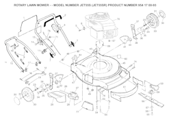 Husqvarna Rasenmäher gelegentliche Nutzung JET55S, JET55SR, 954170093, 2003-01