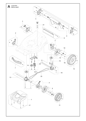 Husqvarna Rasenmäher gelegentliche Nutzung LC 221AH, 967992901, 2020-02